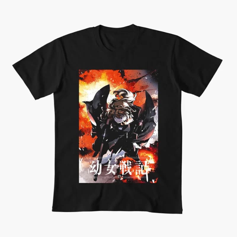 Saga Of Tanya The Evil 0429 Tanya Degurechaff Anime Gift t shirt Youjo Senki Manga tee Short-sleeve Y2K Clothes All size Tops