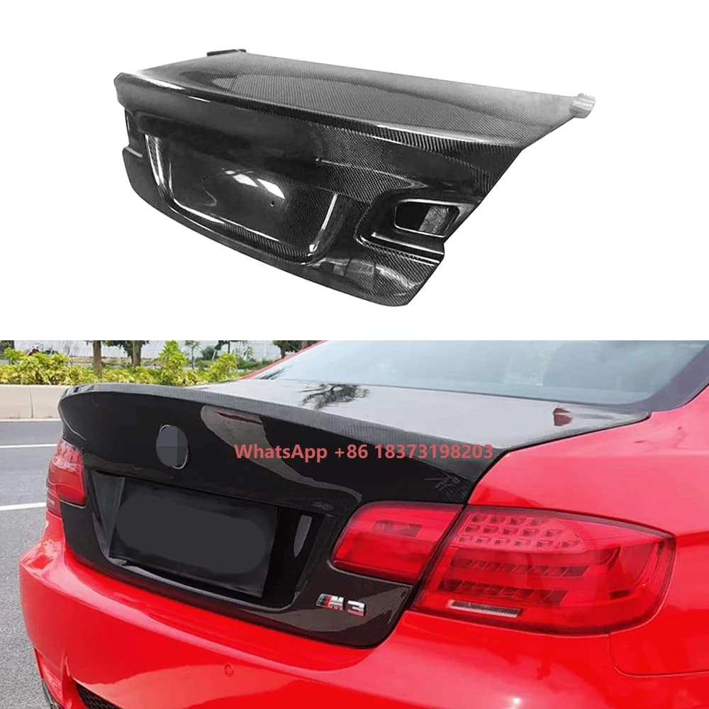 2005-2012 Exterior Accessories 3 Series E92 CSL Style Carbon Fiber Rear Trunk Lid for E92 Boot Cover