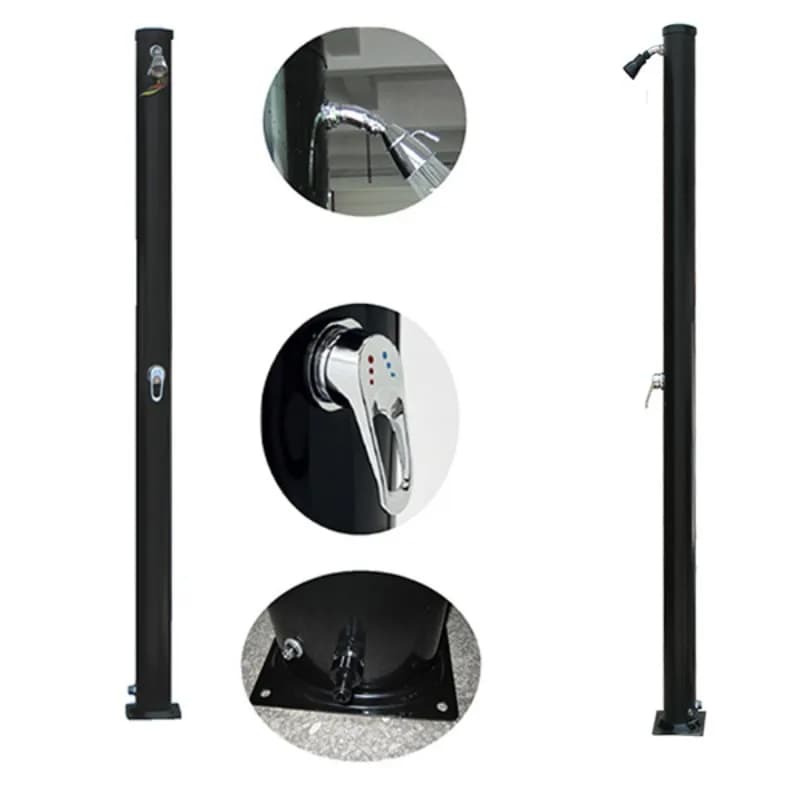 Pool Beach Heated Outdoor Solar Shower Column Shower Faucet