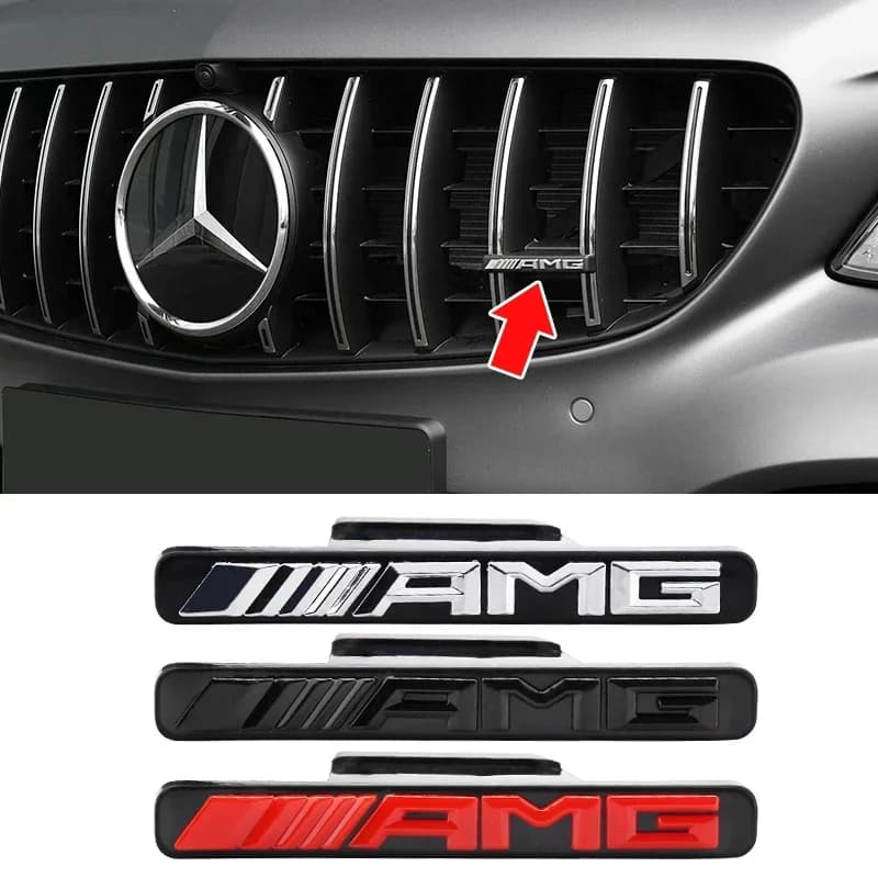 Car Hood Front Grill Emblem Logo Sticker Badge for Mercedes Benz AMG GLA GLC GLE GLS GT C E G Class W177 W210 W211 E53 G63 GT