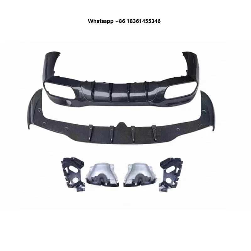 Real Carbon Fiber Rear Bumper Lip Diffuser Spoiler Car Accessories