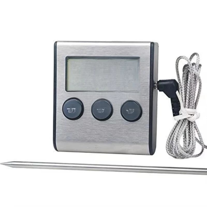 Digital Cooking Food Microwave Meat Thermometer Smoker Oven Kitchen Grill Thermometer Clock Timer Oven Thermometer