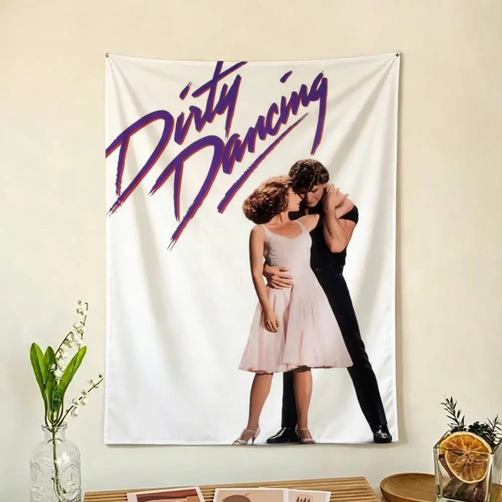 80s Classic Movie Dirty Dancing Flags Wall Hanging Background Art Banner for Bedroom Home Outdoor Decor
