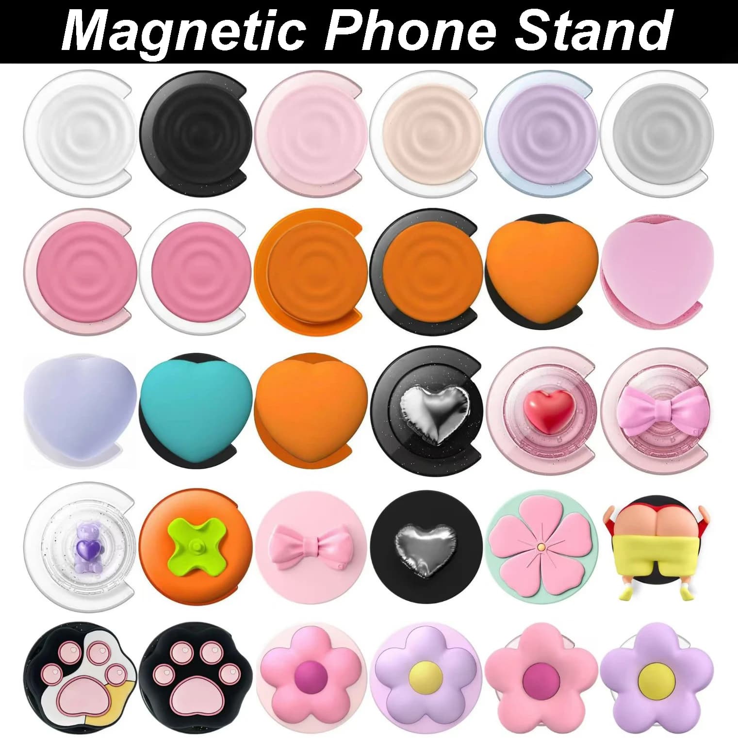 87 Styles Magnetic Silicone Magnetic Phone Stand for IPhone 12 13 14 15 16 17 Pro Max for Galaxy S26 Ultra