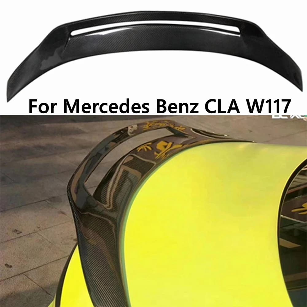 For  Mercedes-Benz CLA W117 C117 GT Style Carbon Fiber Rear Spoiler Trunk Wing 2013-2019 FRP Forged carbon