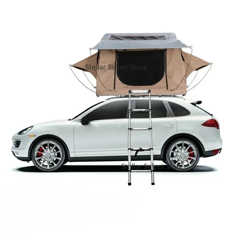 Universal Offroad Foldable Camping Roof Top Tent Water Proof Light Weight Aluminum Car Roof Tent for 1-2 Personal Using