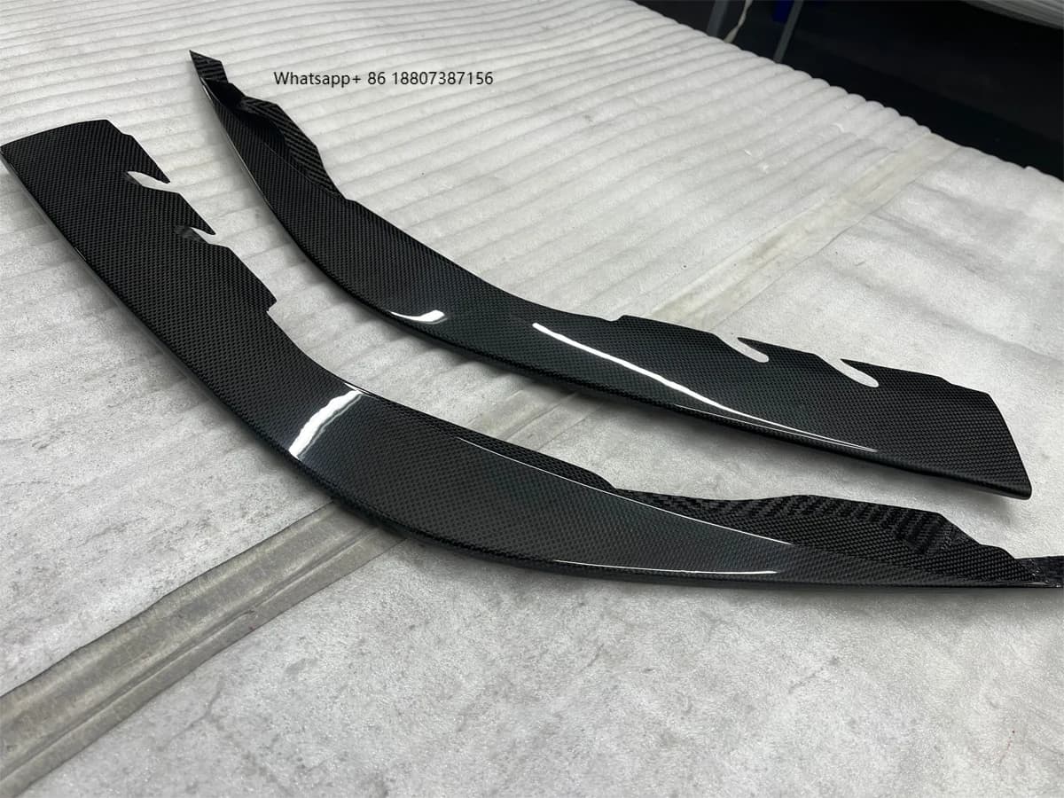 F8 OEM Style Auto Parts Dry Carbon Fiber Front Bumper  Automotive Accessories Front Lip Spoiler forFerrari F8