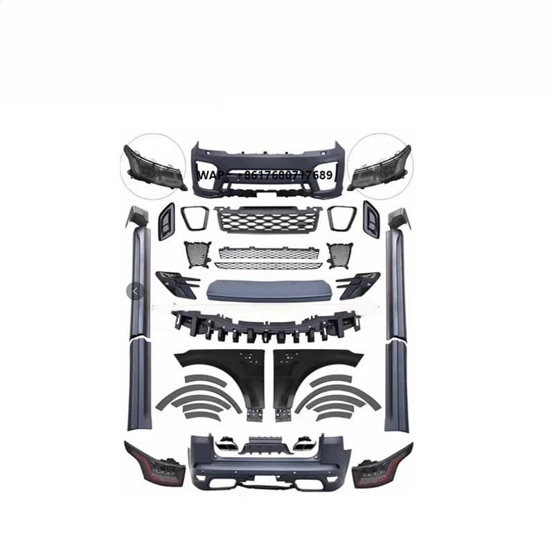 Lad Over LR Sport SVR Style Old to New Bodykit Fit for High Quality LR Body Kits with Hood Light Bumper High Quality