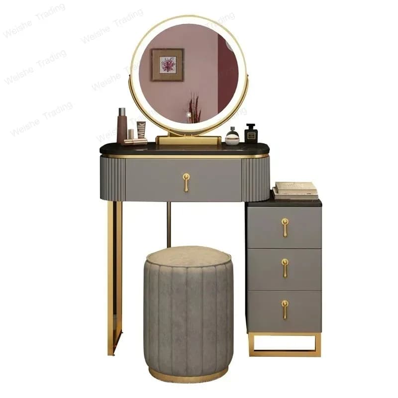 Bedroom Dressing Vanity Table Stand Women Table Storage Cabinet Vanity Table Drawer Mirror Coiffeuse De Chambre Home Furniture