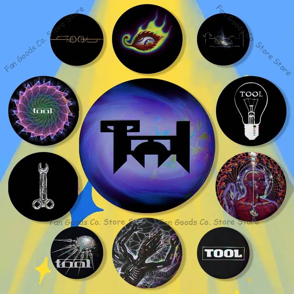T-Tool Band Badges Creative Tinplate Button Pins Brooch Creative Quotes Badge Clothes Backpack Jewelry Gift