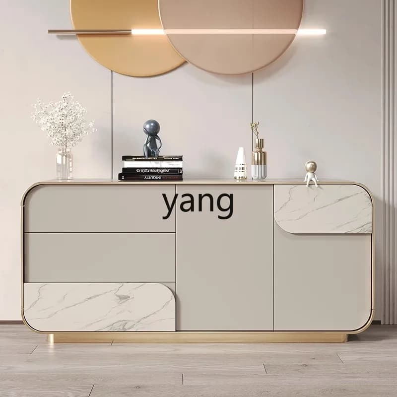 Yjq ，Sideboard Cabinet Modern Minimalist Living Room Wall Integrated Locker Dining Room Wine Cabinet Home Entrance Cabinet