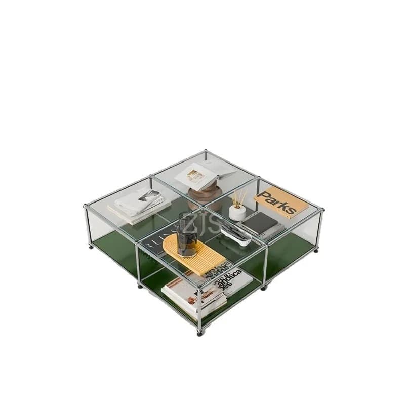 Living room Bauhaus small table ins wind small apartment USM glass sofa edge a few y