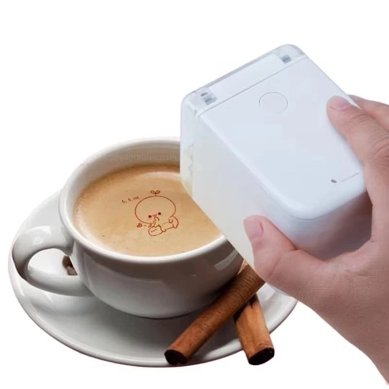 Mbrush Coffee Edible Ink Printer Portable Inkjet Handheld Edible Food Bread Cake Coffee Mold Latte Baking Mold Printer