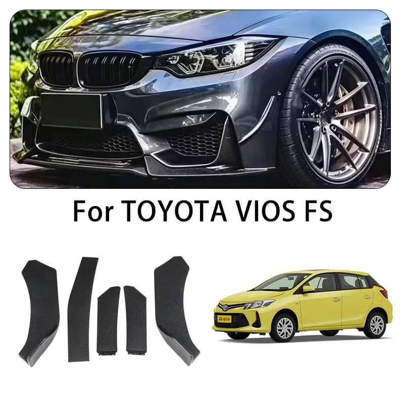For TOYOTA VIOS FS body kits 5-Segment Adjustable Front Bumper Lip Splitter Body Kit