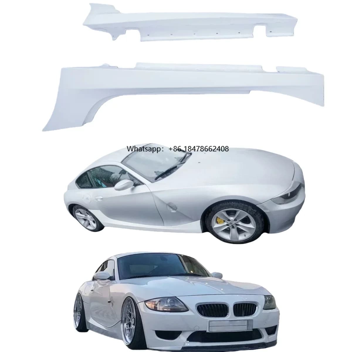 For Z4 E85/E86 Upgrade side skirts front fenders rear fender,front Spoilers,front and Rear Bumpers Fender air Dams Body Kits