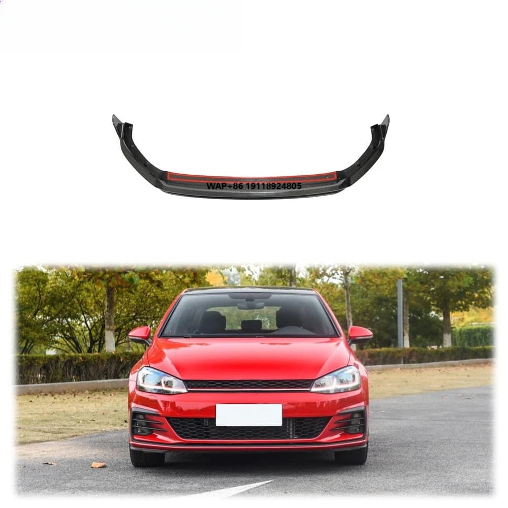 Carbon Fiber Front Bumper Lip for  Golf 7.5 GTI Hatchback 4-Door 2017-2019