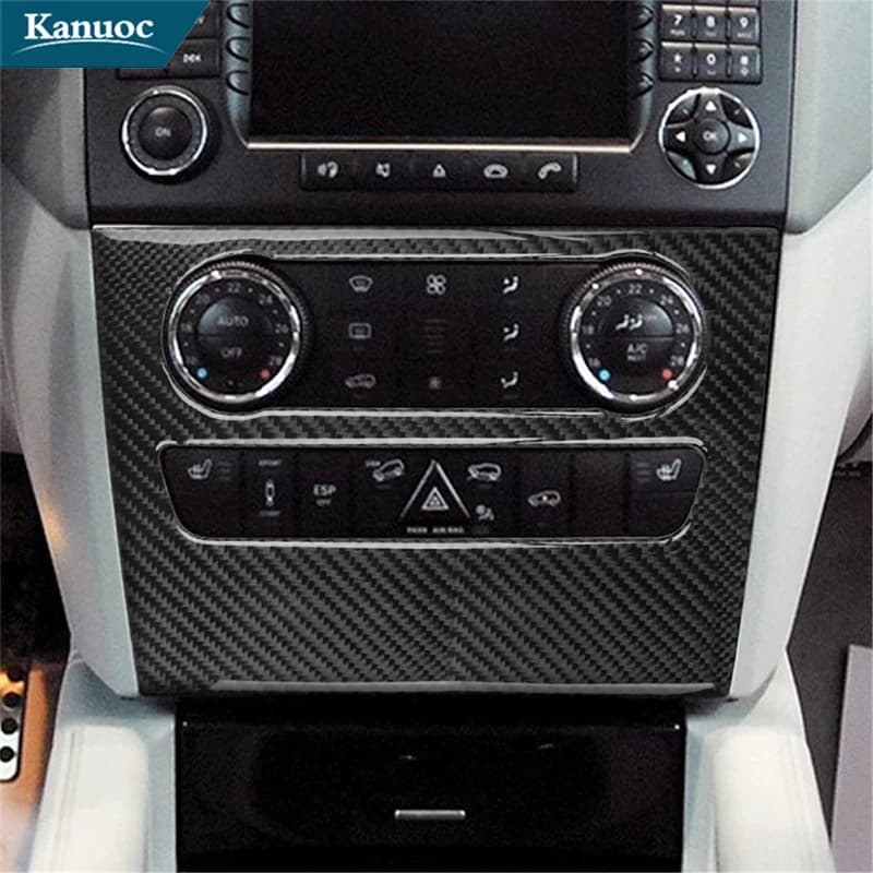 Center Multifunction Button For Mercedes Benz M Class W164 2006-2011 Carbon Fiber Stickers Car Interior Decorative Accessories
