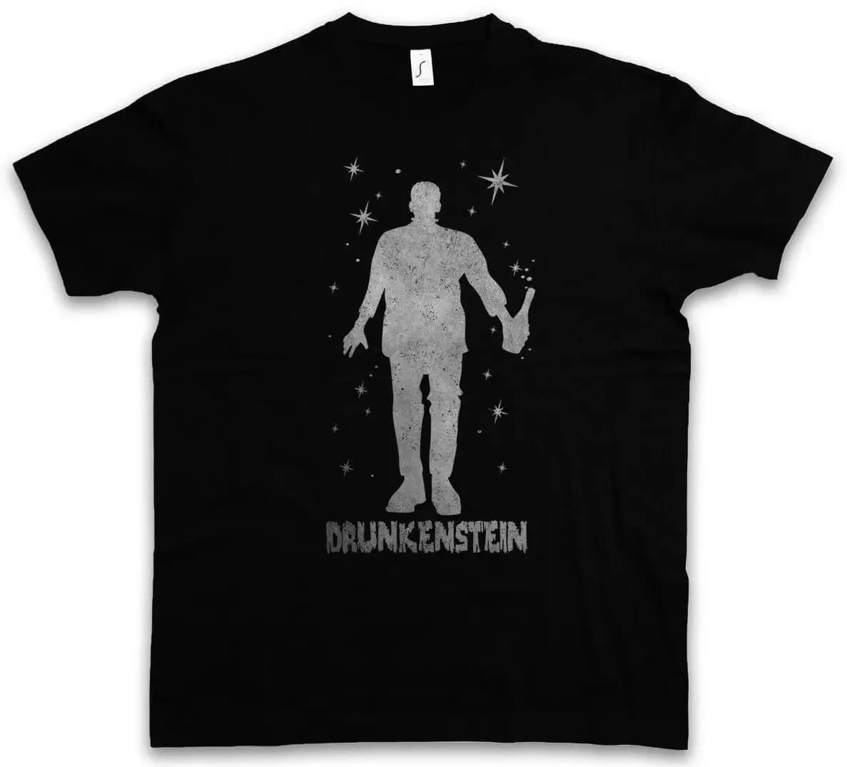 Funny Alcohol Drunk intoxicated Party Hangover Drunkenstein T-Shirt. Summer Cotton O-Neck Short Sleeve Mens T Shirt New S-3XL