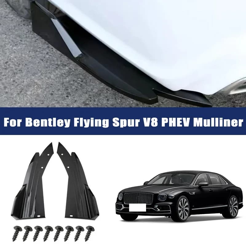 2pcs Rear Bumper Lip Diffuser Splitter Canard Protector Front Spoiler Body Kit For Bentley Flying Spur V8 PHEV Mulliner