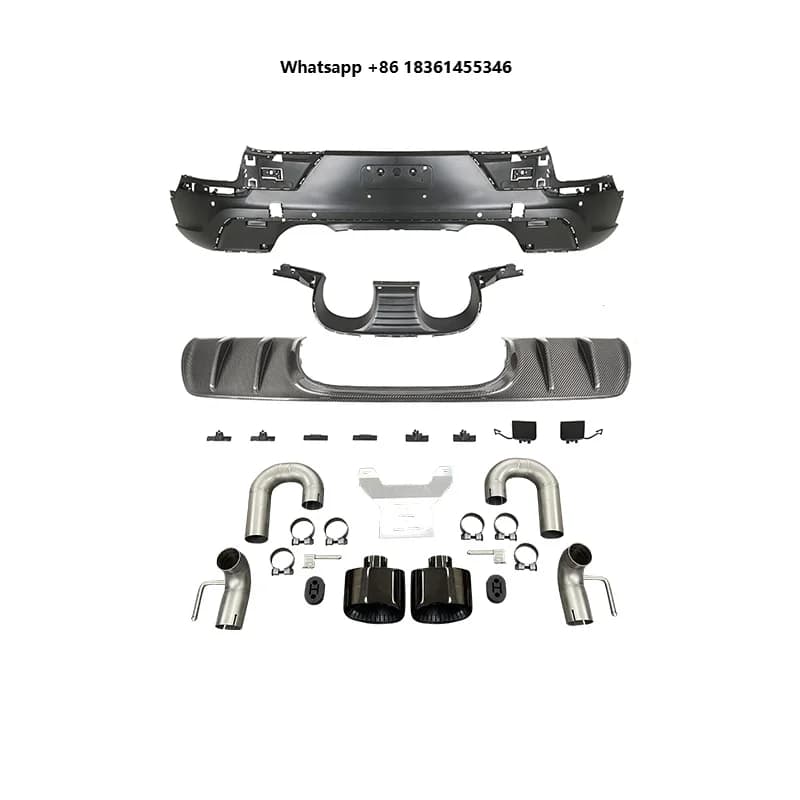 For  Coupe GT 2018-2025 Dry Carbon Replacement Rear Lip Tailpipe New Condition Carbon Bumper