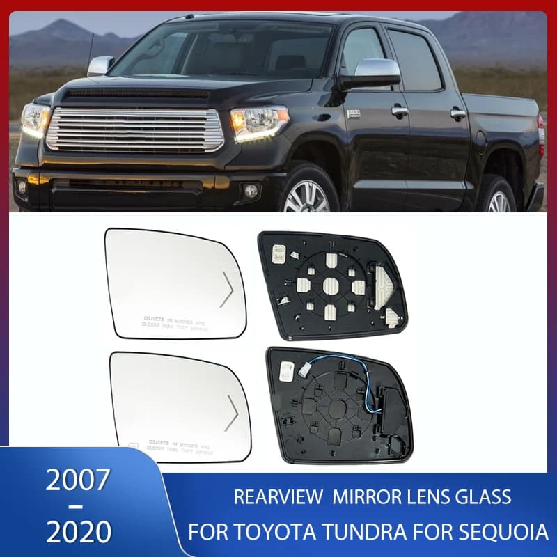 Car Exterior LED Heated Rearview Mirror Glass Lens For Toyota Tundra 2007-2020 For Sequoia 2008-2017 87906-0C032 87903-0C032
