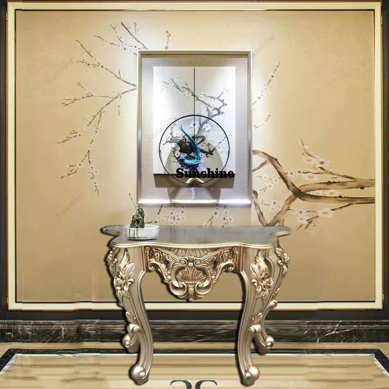 European Style Console Table for Living Room, Hallway Narrow Tables, Household Entrance Side Table, Home Decoration Furniture  F