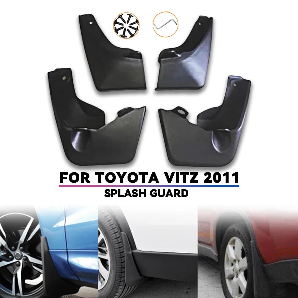 For Toyota Vitz 2011 Abs Matte Black Plastic Car Splash Guard Cover Trim Car Accessories Exterior Decorate