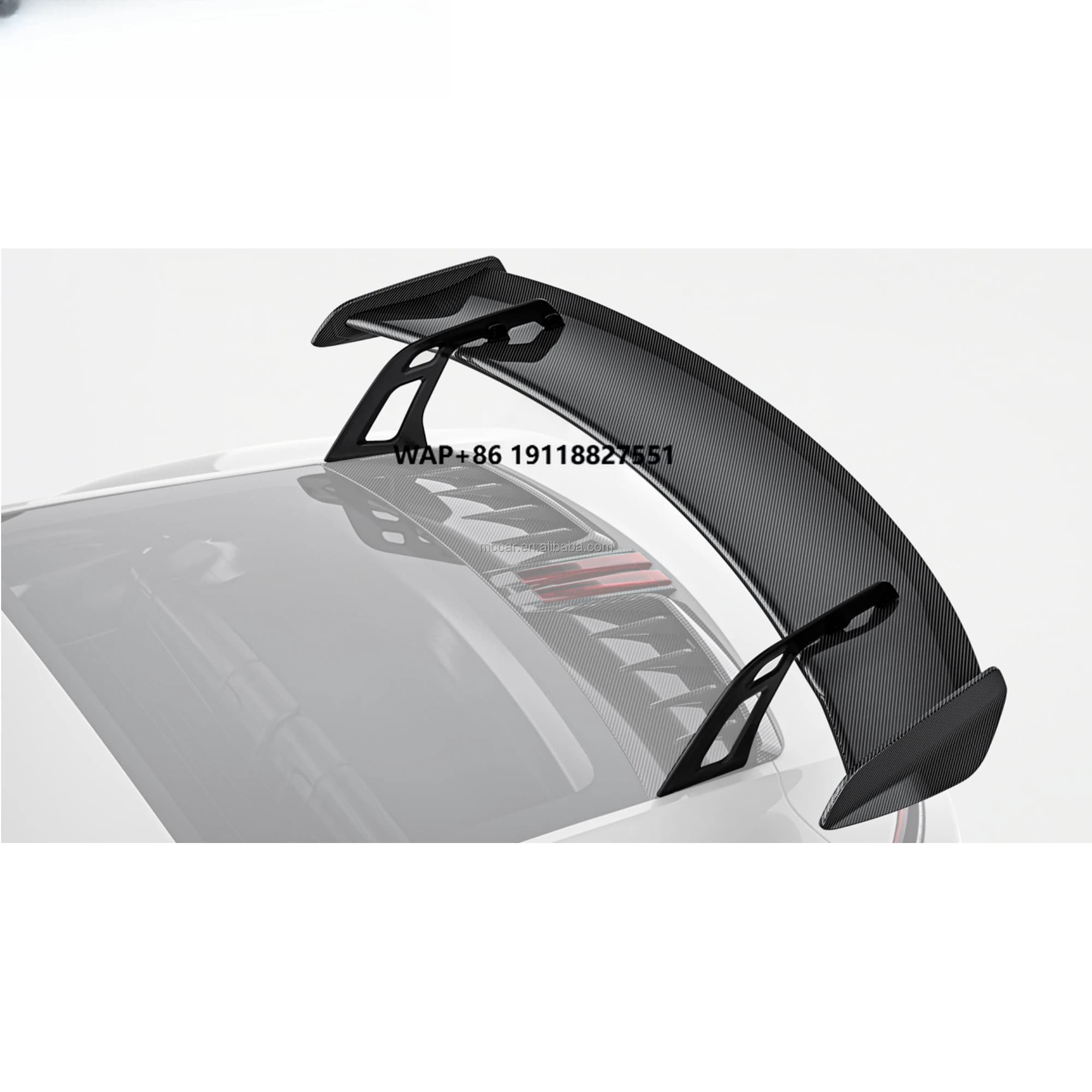 Top Material Race-Inspired Dry Carbon Fiber 911 992 Car Spoiler for 911 992.2 Trunk Tail Wing