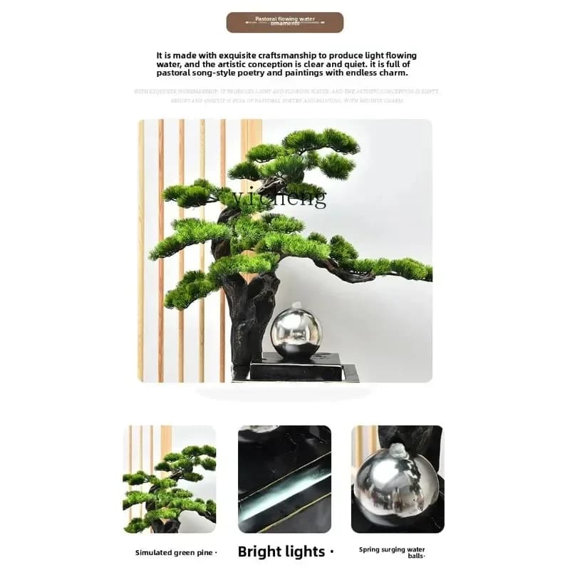 DSANew Chinese-style Living Room Entrance Large Rockery Floor Fountain Flowing Water Ornament