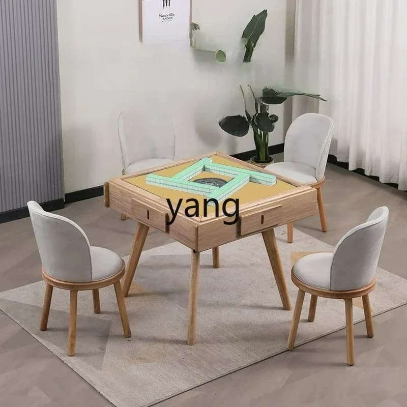 LTT automatic dining table dual-purpose solid mahjong table living room home chess table