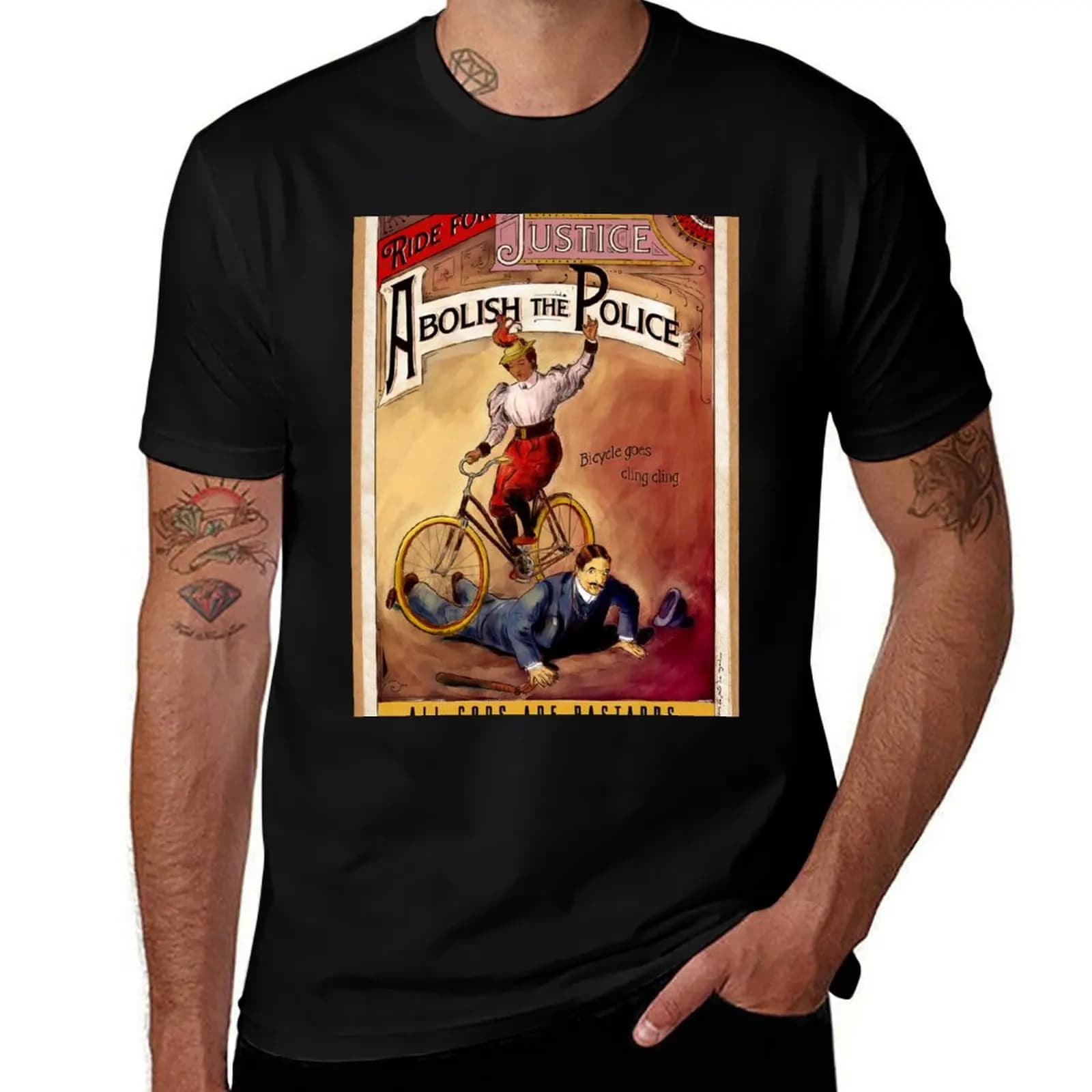 Ride for Justice - Abolish the Police T-Shirt Minimalist Casual Short Sleeve Top T-Shirt