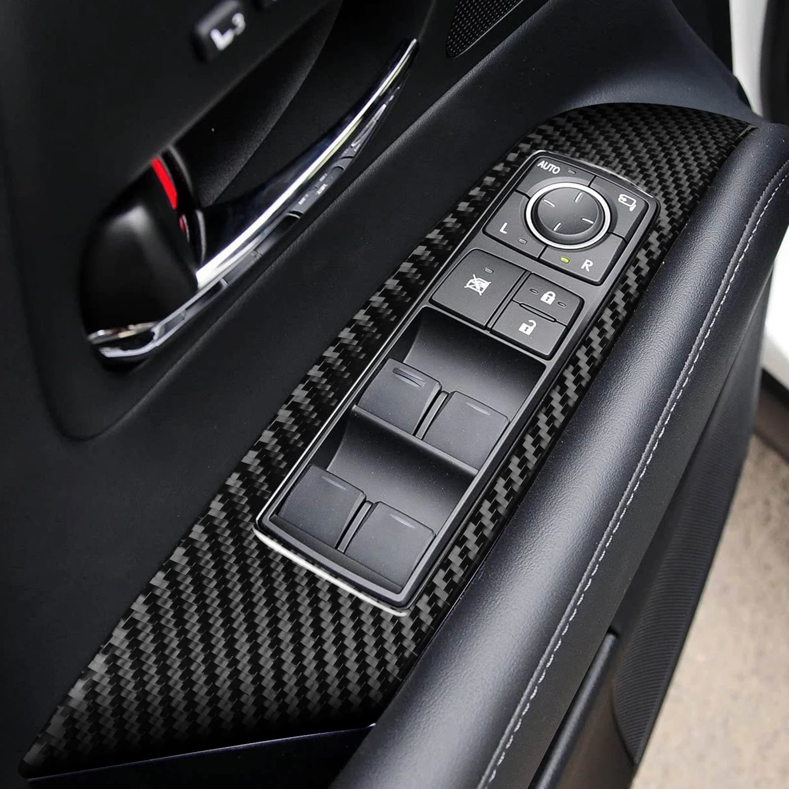 For Lexus RX350 RX450h 2010 2011 2012 2013 2014 2015 Real Carbon Fiber Car Accessories Gear Shift Climate Set Cover Soft Sticker