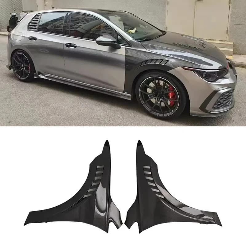 Carbon Fiber Car Fenders for VW Golf 8 MK8 GTI Car Side Vent Air Flow Fender Wheel Fender Auto Parts Accessories