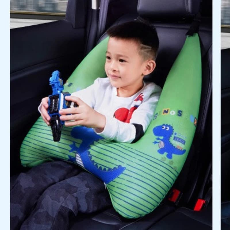 Cartoon Ultra-Soft Car Sleep Seat Pillows Restful Naps H-Shape Travel Pillow Safety Sleeping Head Support Kid Four Season