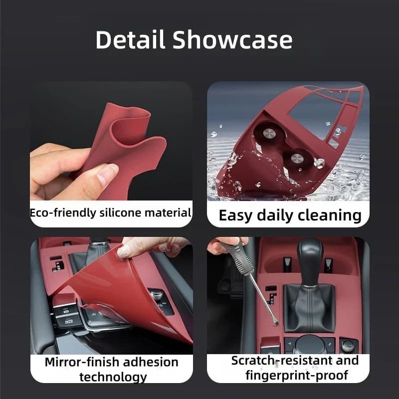LHD For Mazda Axela CX30 CX-30 DM 2020 2021 2022 2023 2024 2025 Car Console Gear Shift Silicone Protective Pad Storage Cup Tray
