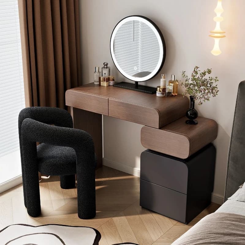 Small apartment solid wood dresser storage cabinet simple modern dressing table