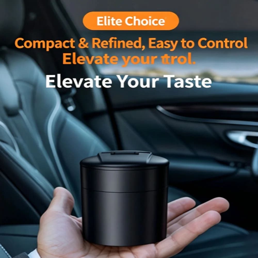 Multi‑Functional Car Ashtray With LED Voltmeter USB Type‑C Fast Charging Anti‑Fly Ash  Auto Interior Car Accessories