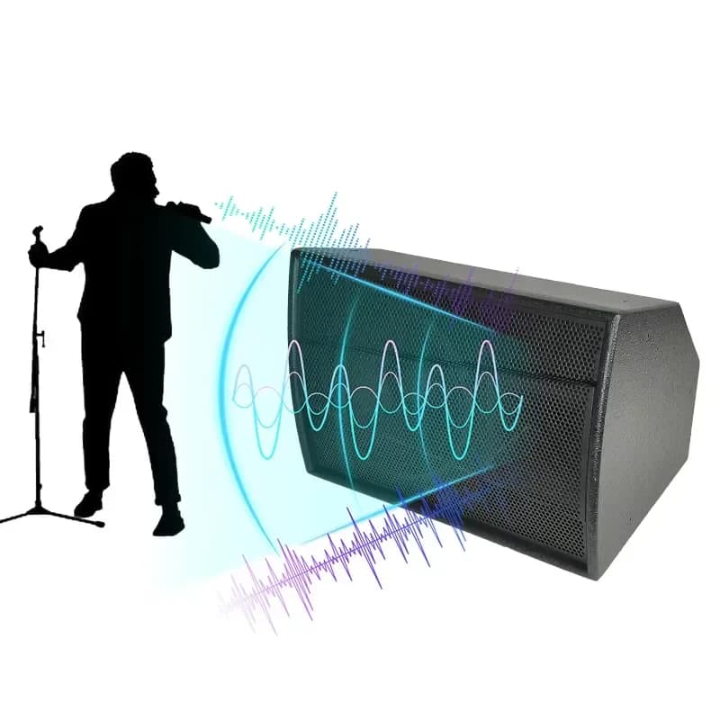 for 12 Inch Professional Passive Speaker Floor Box Active Monitoring Sound System Audio Studio Stage Speaker