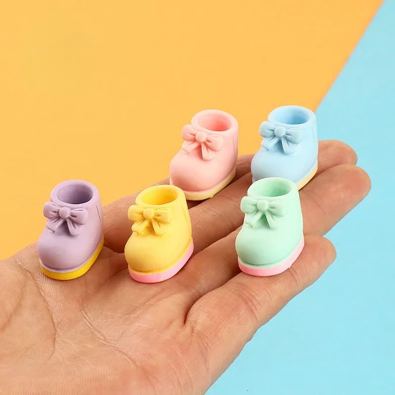 10pcs 3D Cartoon Kawaii Diy Resin Macaroon Shoes Charms Flatback Embellishments Cabochon Miniature Mini Figures Scrapbook Crafts