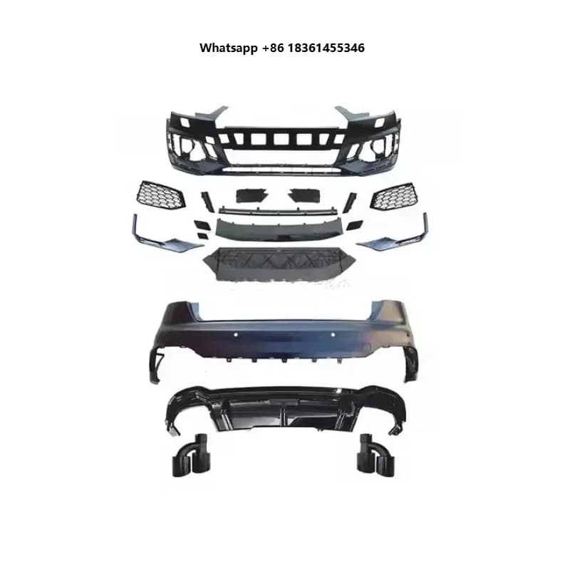 For A4 - RS Front Bumper & RearSide Skirt Plastic Modifile Car High Quality Upgr Bodykit