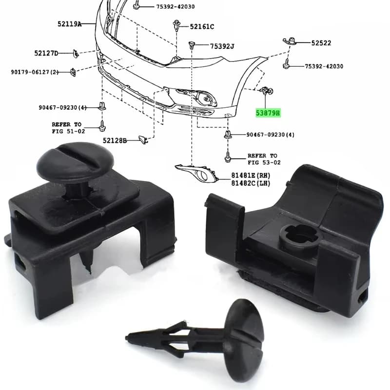 10pc Car Front Bumper Retaining Clip Fender Retainer Fasteners For Toyota Chr Camry Corolla Prius Lexus Highlander Reiz Камри 40