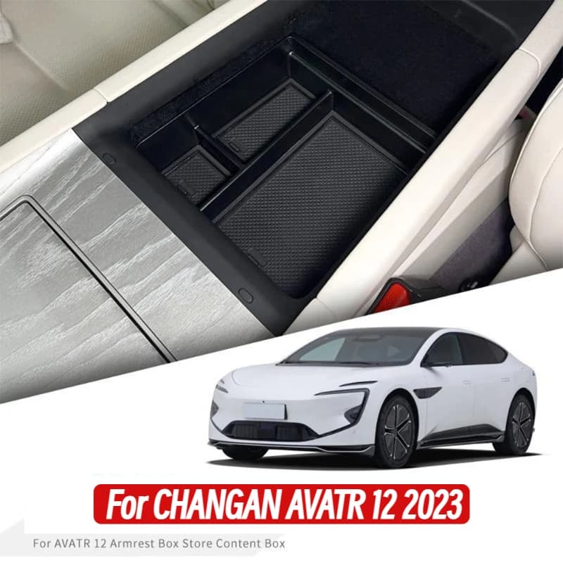 2023 2024 For CHANGAN AVATR 12 Plastic Car Center Console Lower Organizer Storage Interior Armrest Storage Box Auto Accessories