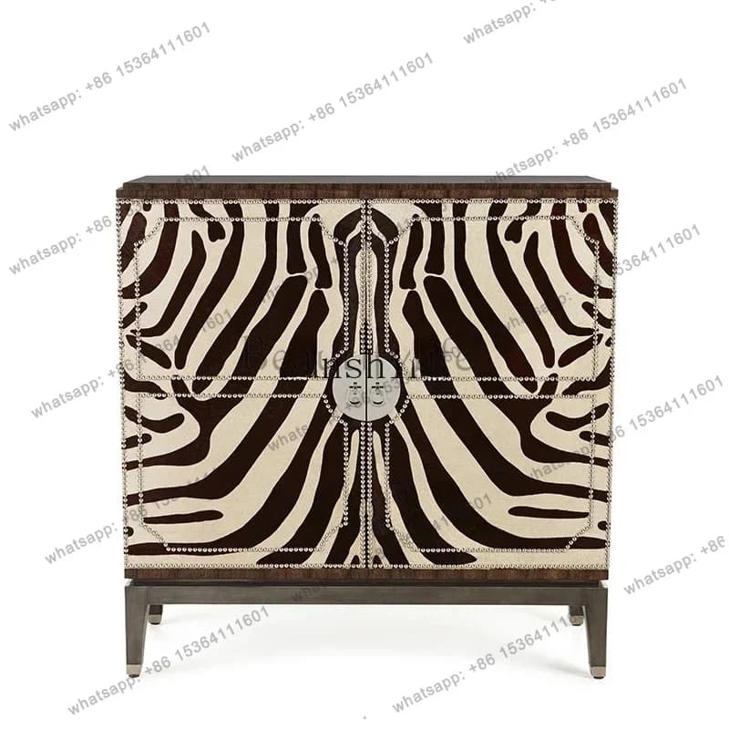 PG American retro fabric Xuan Guan Tai solid wood old high-end foyer decorative table