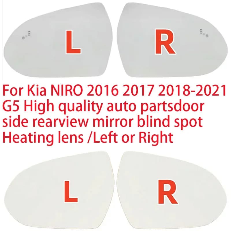 For Kia NIRO 2016 2017 2018 2019-2021 G5 High Quality Auto Parts Door Side Rearview Mirror Blind Spot Heating Lens / Left or Rig