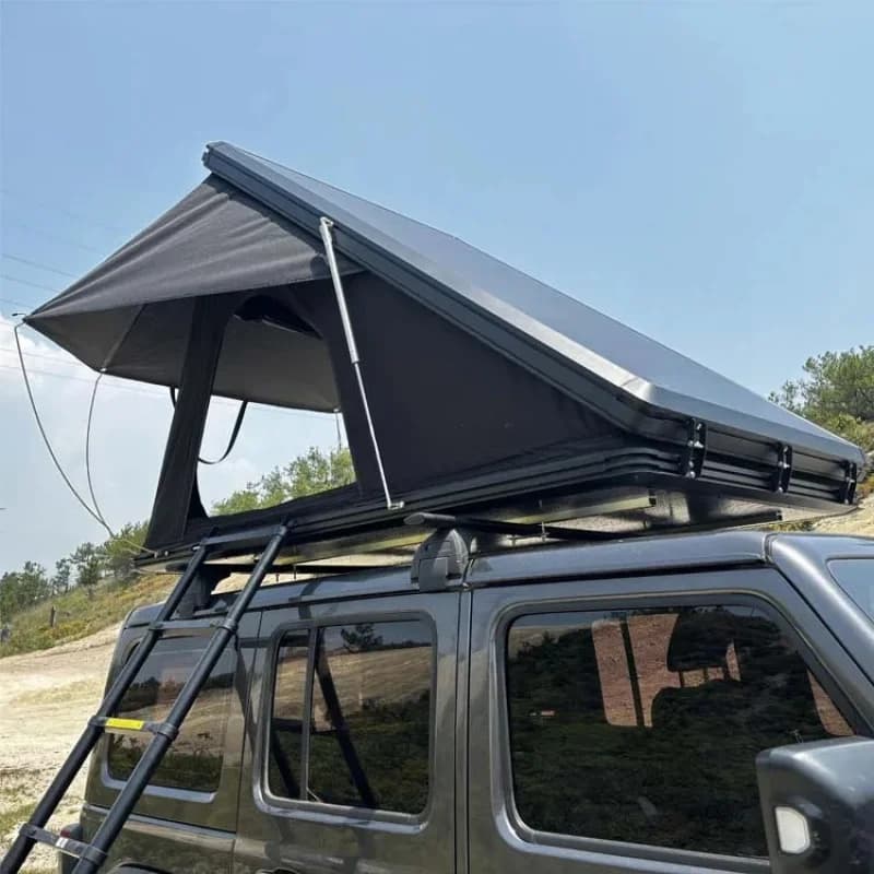 Aluminum Roof Top Tent Solar Powered Fit For Camping