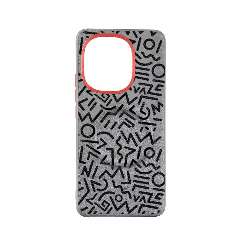 For OnePlus 13S 1+ 13T Case Graffiti Magsafe Metal Aluminum Alloy Lens Frame Protection Anti-slip Grip Plain Vegan Leather Cover