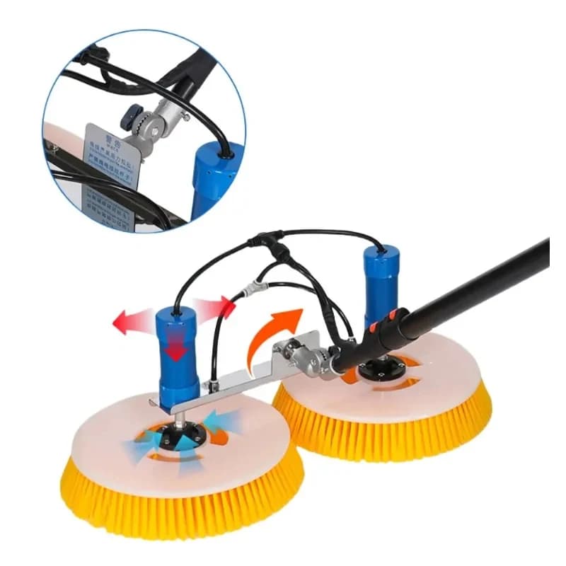 Panel Cleaning Double Powered Rotating Brush Photovoltaic Maintenance