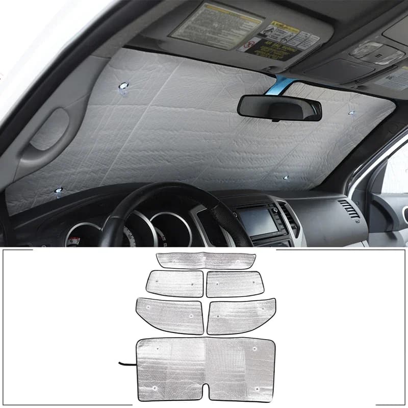 For  Toyota Tacoma 2007-2022 aluminum foil car front windshield full window glass anti-UV sunshade car protection accessories