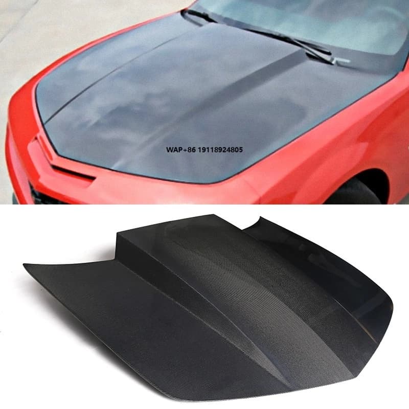 New Carbon Fiber Hood for 5th Generation 2010-2015 Camaro Bumblebee Style with Included Screws