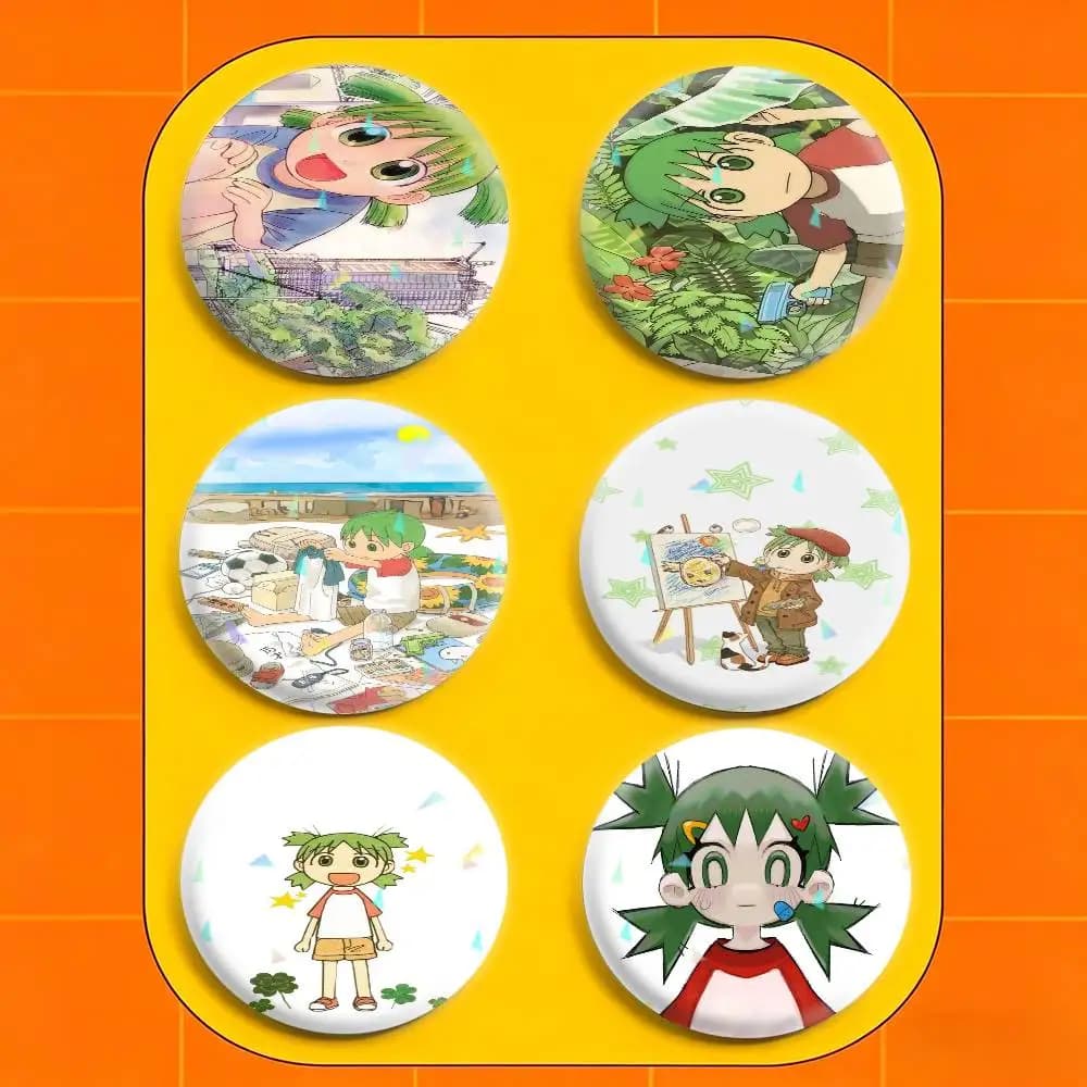 Y-Yotsuba K-Koiwai 32/44/58mm Handmade Pins Round Brooch Badge Backpacks Clothes Jewelry Gifts